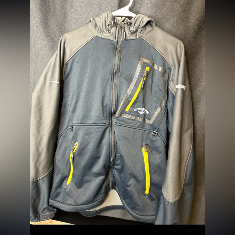 CABEL’S  GUIDEWEAR Dark Gray Jacket with Yellow Zippers